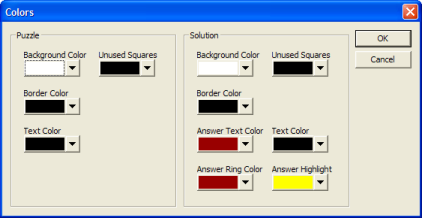Colors in Word Search Printer